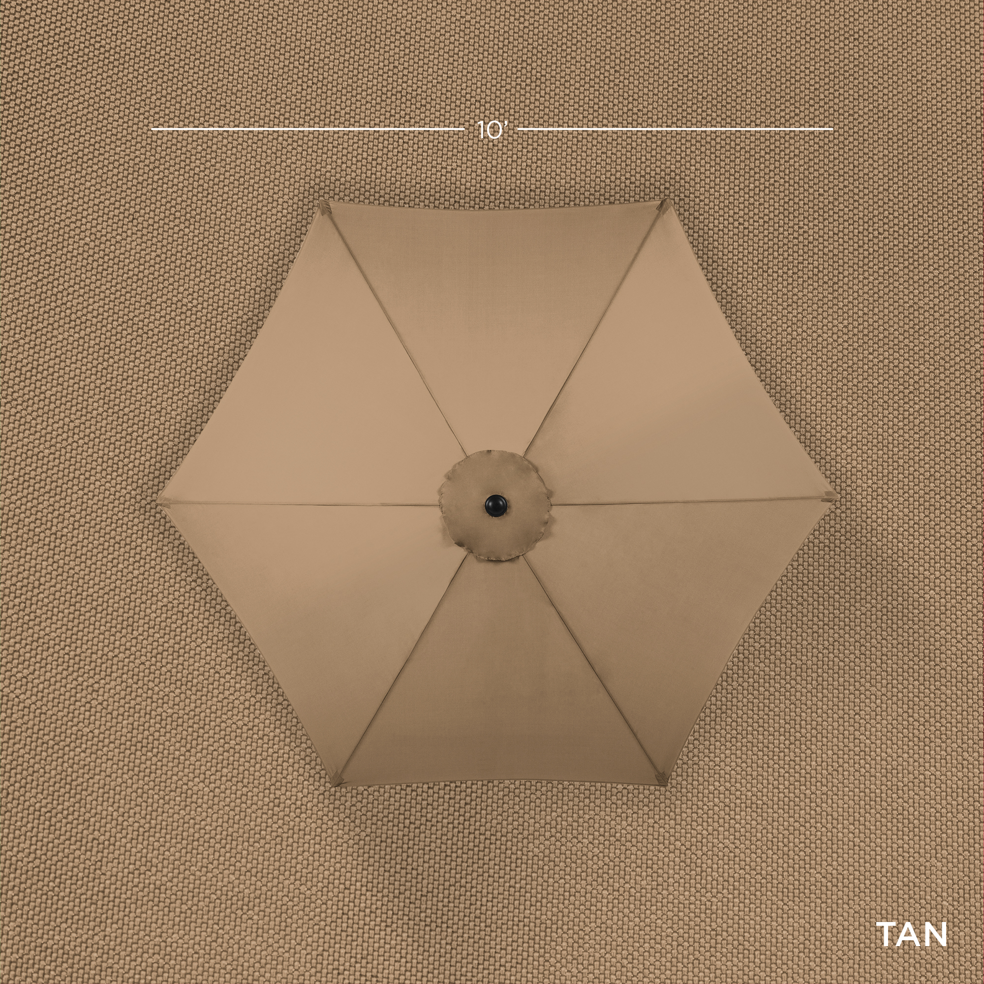 Best Choice Products 10ft Market Patio Umbrella with Crank and Tilt, Tan photo 4