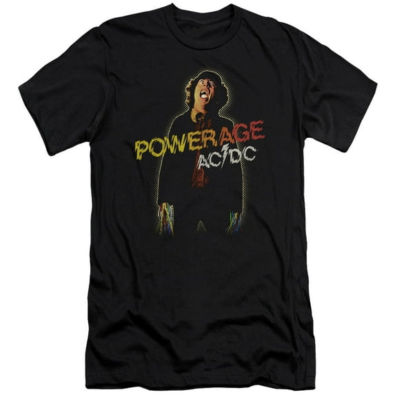 Men's AC/DC Powerage (Canvase Brand) Slim Fit T-shirt X-Large Black