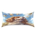 thumbnail image 3 of Haosy Satin Pillowcase for Hair and Skin Standard Cooling Silk Pillow Case with Envelope Closure Beagle Dog and Butterfly 20"x26", 3 of 9
