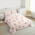 thumbnail image 3 of Feelyou Cartoon Romantic Rose Bedding Comforter Set, Pink Flower Floral Twin Comforter Sets, Happy Valentines Day Reversible Bedding Set, Ultra Soft Home Decor, 2-Piece, 3 of 8