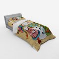 thumbnail image 2 of Ambesonne Christmas Bedding Set 3 Pcs, Snowman Tree, Twin, Multicolor, 2 of 2