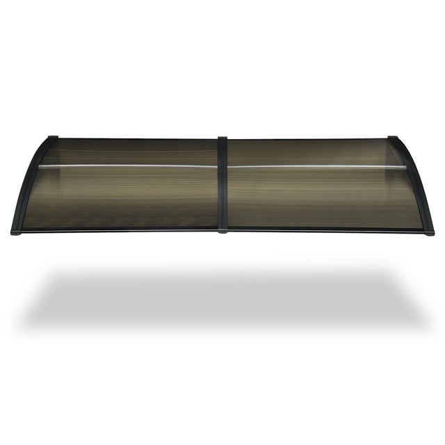 Yescom 38"X78" Window Awning Door Canopy Polycarbonate Anti-UV30+ Cover Outdoor Rain Snow Protection Patio Brown Board