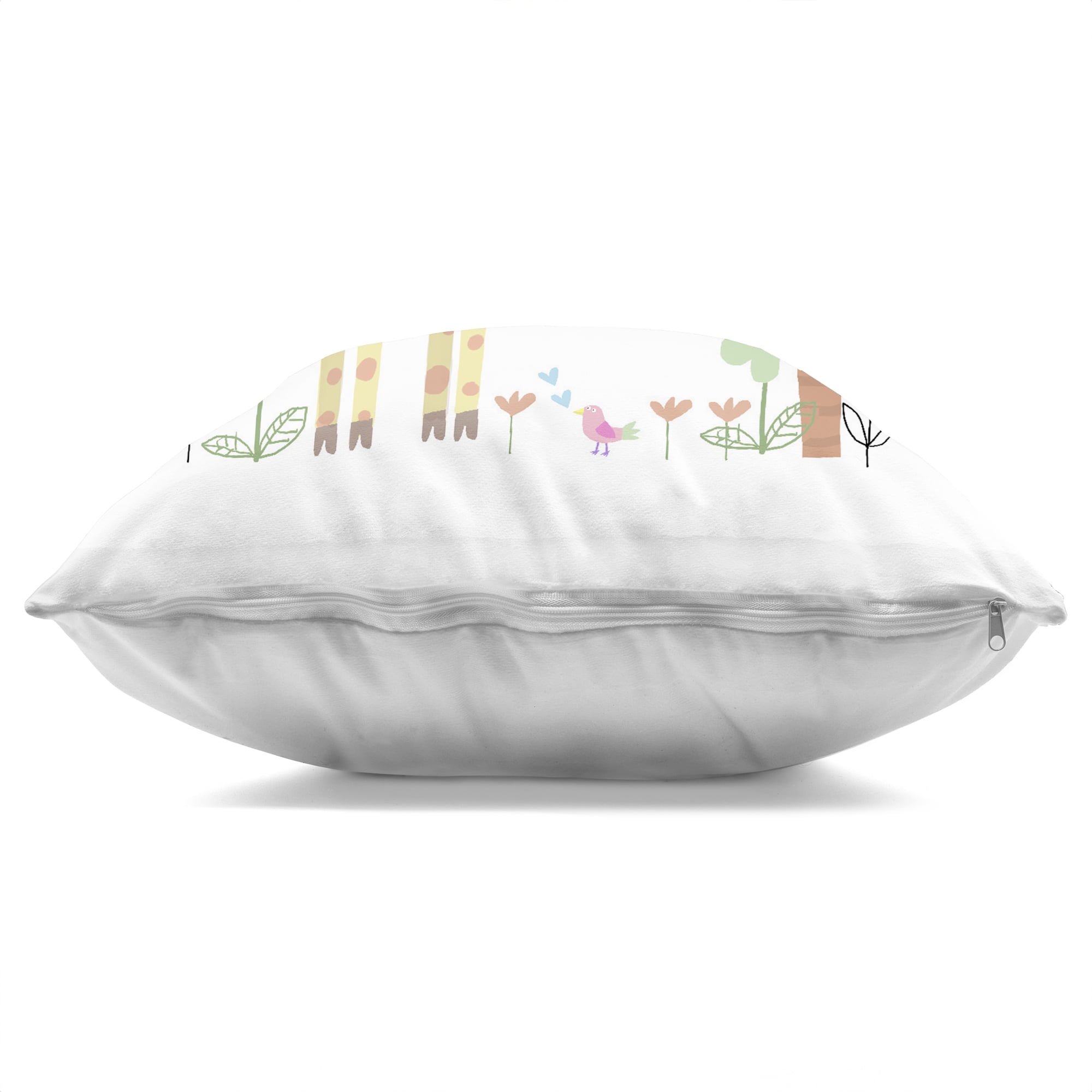 Stupell Industries Floral Baby Giraffe Illustration Decorative Printed Throw Pillow design by Carla Daly, 18 x 7 x 18