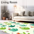 thumbnail image 2 of ODIKA 5'x7' Machine Washable Non-Slip Area Rug, Spiky Desert Friends Indoor Design High Traffic Rug, Green, 721886, 2 of 7