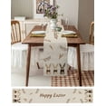 thumbnail image 3 of Happy Easter Bunny Carrot Table Runner 36 Inches, Spring Summer Botanical Rustic Bed Runner Dresser Scarves Tabletop for Indoor Outdoor Parties/Ceremony/Banquet, 13"x 36", 3 of 8