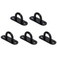 thumbnail image 4 of Pad Eye Plate, Perforated Ceiling Hook Eye Pad Baking Paint Strong Bearing 304 Stainless Steel Black  For Ceiling Fan 6mm/0.24in, 4 of 8