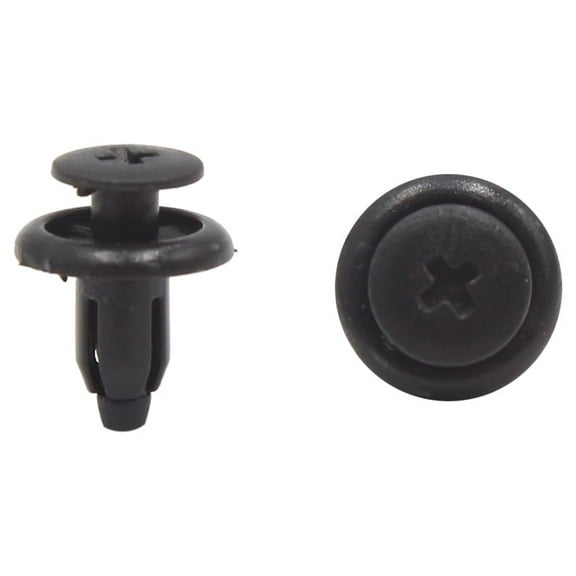 Unique Bargains 20Pcs Black Car Plastic Rivets Splash Guard Fender Push Type Retainer Clip 6mm