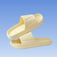 thumbnail image 4 of Wensltd Women Open Toe Slippers Flat Slide Soft Sole Lightweight Wide Width Daily Outdoor Walking Slippers Yellow, 4 of 5