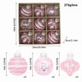 thumbnail image 2 of FEOLGEHLY 9 ct Christmas Ball Ornaments Sets, Shatterproof Clear Plastic Xmas Balls Baubles Set with Stuffed Delicate Sparkling, Hanging Christmas Tree Decorations (Pink), 2 of 2
