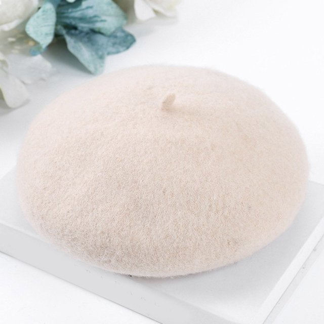 Berets Women New Solid Color Adjustable Wool Beret Wool Warm Hat In Autumn And Winter Berets