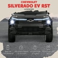 thumbnail image 3 of Qaba 12V Chevrolet Silverado EV RST Licensed Kids Electric Car with Parent Remote Control, Spring Suspension, Soft Start, Auxiliary Wheels, Black, 3 of 9