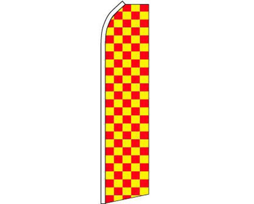 Brakes Yellow Blue Checkered Swooper Super Feather Advertising Marketing Flag 