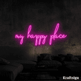thumbnail image 4 of Craftnamesign My Happy Place Neon Sign, Quotes LED Sign, Bedroom Decor, 4 of 4