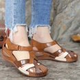thumbnail image 3 of Sandales pour Femmes à Bout Souple à Talons Bas Chaussures d'Été pour Femmes Sandales à Talons Multicolores Chaussures d'Été pour Femmes Talon Chaussures Femme Vert_32 42, 3 of 6
