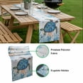 thumbnail image 5 of Turtle Table Runner - 70 Inch Long, Kitchen Dining Table Runner Dresser Scarves, Blue Coastal Starfish Ocean Coral Nautical Farmhouse Decor for Coffee Tables Wedding Party Banquet, 5 of 8