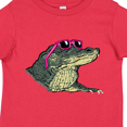 thumbnail image 4 of Inktastic Sunny Gator in Pink Sunglasses Boys or Girls Toddler T-Shirt, 4 of 5
