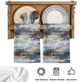 thumbnail image 5 of Bohemia Kitchen Towels Set of 3, Vintage Abstract Minimalist Texture Blue Brown Absorbent Dish Towels for Kitchen, Microfiber Hand Towel, Quick Drying Tea Towel for Cleaning Decorative Dishcloths, 5 of 7