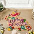 thumbnail image 6 of Outdoor Easter Bunny Doormat, 36 Inch Welcome Rabbit Door Mat with Non Slip Rubber Backing, Cute Front Porch Entryway Rug for Spring Holiday Decor, Indoor Outdoor Use, 6 of 8