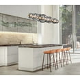 thumbnail image 4 of Eurofase 46772-022 Atomo 7-Light 56 in. Chrome Smoked Glass Chandelier, 4 of 8