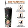thumbnail image 6 of 20oz Red Mushroom Snail Black Pattern Skinny Tumblers Stainless Steel Tumbler with Lid and Straw,Vacuum Insulated Double Wall Travel Tumbler Cups with Cleaning Brush for Coffee,Tea, 6 of 6