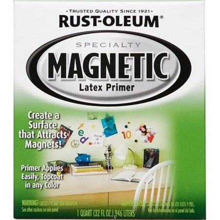 Rust-Oleum Magnetic Latex Wall Primer, Light Gray, 32 Fl. Oz.