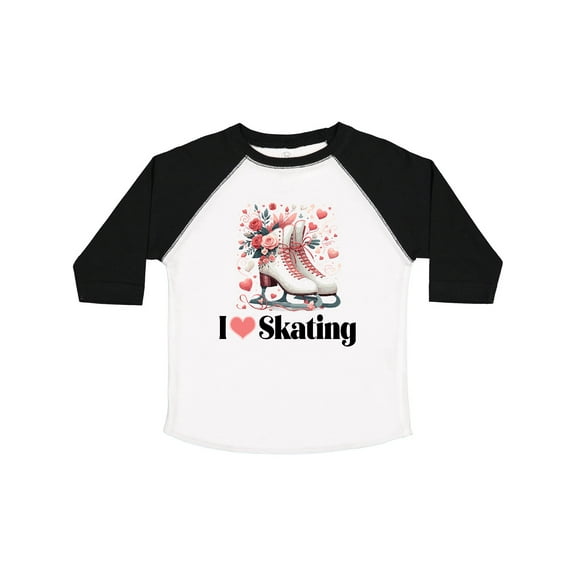 Inktastic I Love Skating Ice Skates Girls Toddler T-Shirt