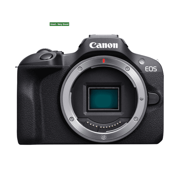 Pre-Owned Canon EOS R100, 24.1MP, RF Mount, Mirrorless Camera, DIGIC 8, Wi-Fi, Bluetooth, Lightweight, Black (International Version)