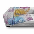 thumbnail image 3 of Dragonfly Soft Flannel Fleece Blanket, Beetle Dragonfly Bird Shapes over Geometrical Angled Bound Triangle Forms Graphic, Cozy Plush for Indoor and Outdoor Use, 50" x 60", Multicolor, by Ambesonne, 3 of 6