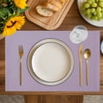 thumbnail image 4 of Purple Solid Color Placemats Set of 4, Aesthetics Contemporary Luxury Placemats for Dining Table, Place Mats for Kitchen Tabletop, Waterproof Wipeable Dining Table Mats Set, 4 of 9