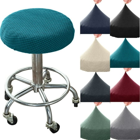 Travelwant Stool Covers Round  Super Breathable Round Bar Stool Cover Seat Cushion Memory Foam Bar Stool Covers Round Cushion with Non-Slip Backing and Elastic Band 15.8 - Cushion Only