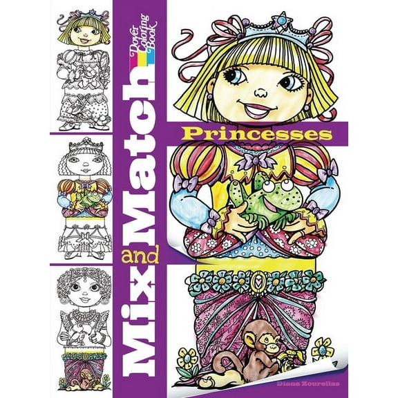 Dover Fantasy Coloring Books: Mix and Match PRINCESSES (Paperback)