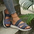 thumbnail image 2 of HBGVBA Womens Summer Sandals Stylish Versatile Wedge Heel Plus Size Summer Trend Soft Sole Comfortable Casual Shoes 43, 2 of 4
