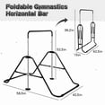 thumbnail image 2 of Expandable Gymnastics Bars with Ring, Adjustable Height Gymnastic Horizontal Bars, Gym Junior Training Bar Children Folding Training Monkey Bars for Kids, 2 of 7