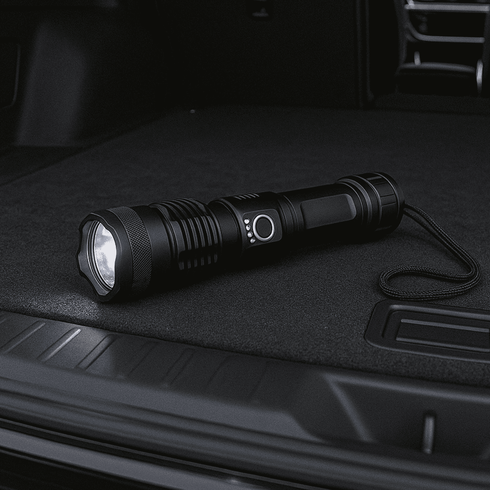 ASR Tactical 2000 Lumen 5-Stage Rechargeable Flashlight with Adjustable Beam and SOS Mode, 7.5 Inches