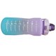 thumbnail image 3 of straw bottle leakage proof frosted gradient color one click open sports water cup with handle clear scale 2000ml purple, 3 of 5
