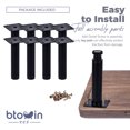 thumbnail image 4 of 6 Inch /15cm Metal Furniture Legs, Btowin VCF 8Pcs Black Adjustable Furniture Support Feet(Max Adjustable Height 15mm), DIY Replacement Dresser Legs for Cabinet Table Sofa Couch Desk Kitchen Cupboard, 4 of 7