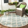 thumbnail image 2 of SAFAVIEH Beach House Loraine Trellis Indoor/Outdoor Area Rug Aqua/Cream, 3' x 5', 2 of 10