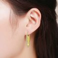 thumbnail image 4 of Yellow Gold Plated Micro Pave Paper Clip, CZ Cubic Zirconia Ear Threader Earring, Giorgio Bergamo Gold, 4 of 5