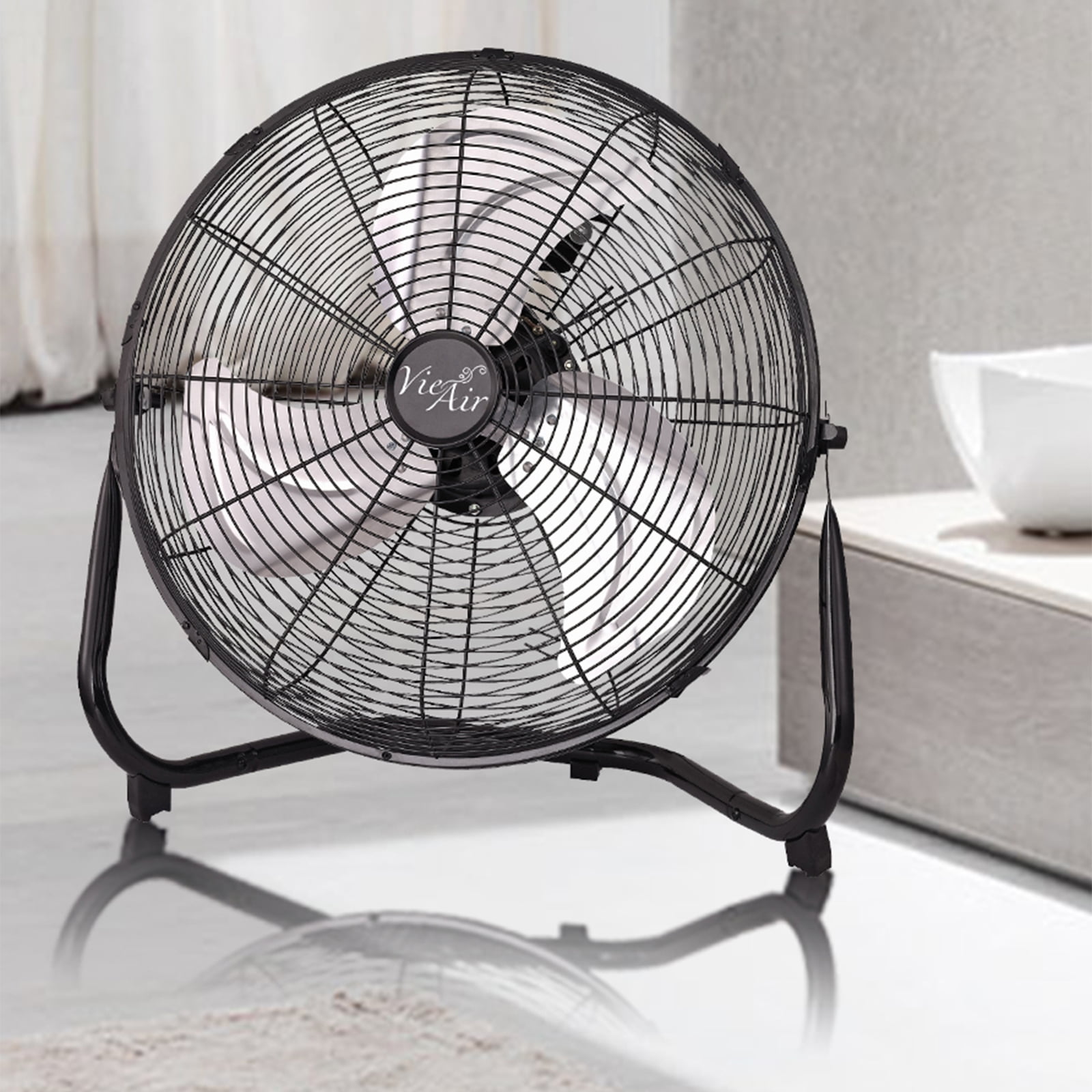 VieAir 14" Industrial High Velocity Heavy Duty Metal Floor Fan with 3 Speed Settings