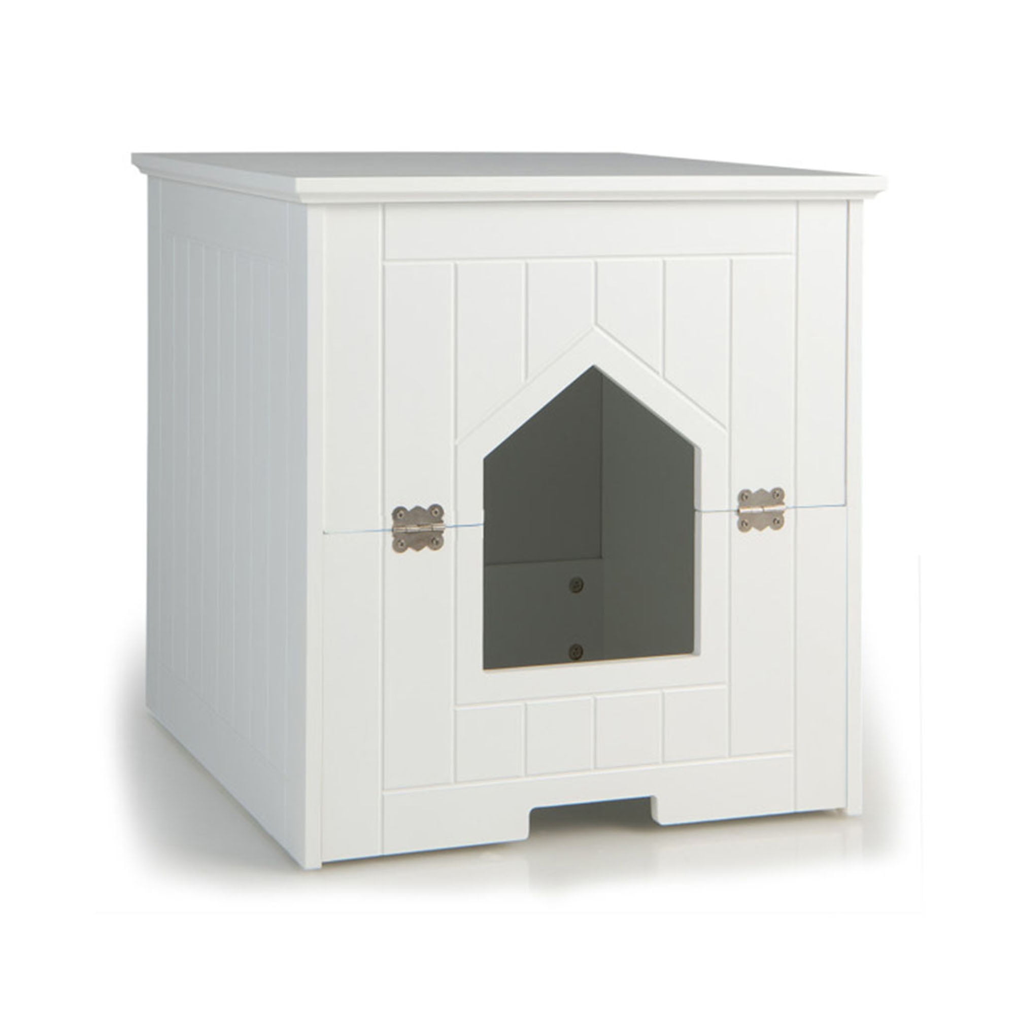 Kadyn 20" Cat Litter Box Enclosure with Flip Magnetic Half Door, Hidden Cat House Enclosed, White