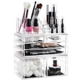 thumbnail image 1 of Masirs Clear Cosmetic Storage Organizer, diseño elegante, versátil, simplifica tu vida, 1 of 5