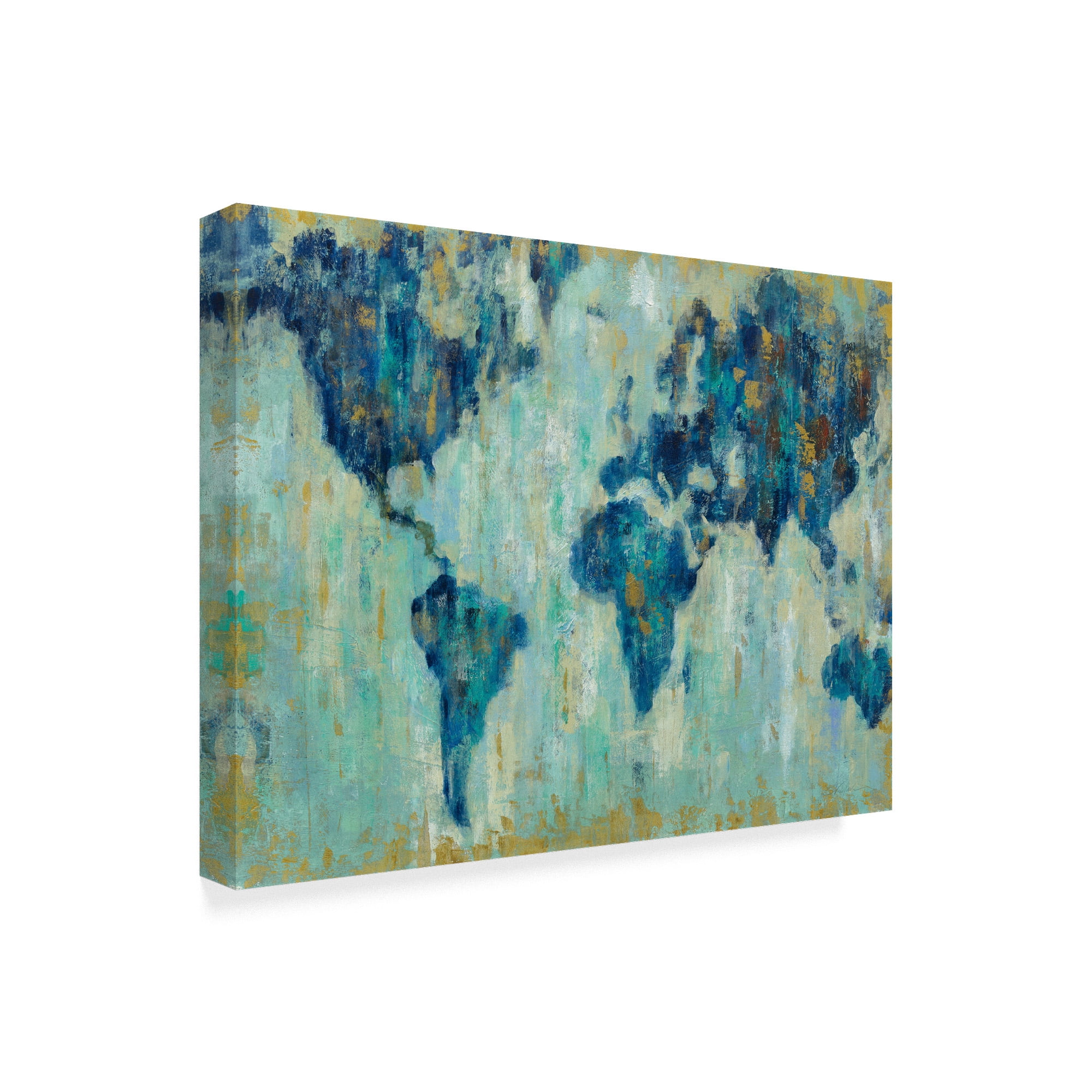 Trademark Fine Art 'Map of the World' Canvas Art by Silvia Vassileva