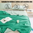 thumbnail image 6 of Qocolhg Quilt for Twin Bed Washable - Cooling Blankets for Hot Sleepers, Skin-friendly Solid Color Washed Cotton Summer Quilt, Oversized Bedding Soft Coverlet Quilts Twin Size, 59x79 inch Green, 6 of 6