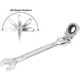 thumbnail image 3 of 4 Piece 9mm 12PT Flex Head Ratchet, 9mm Ratchet Metric Ratchet Set, 5° Movement and 72 Teeth for Tight Space Projects, 3 of 7