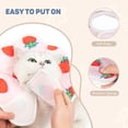 thumbnail image 5 of Avont Soft Cat Recovery Cone Collar, Adjustable Lightweight Kitten E-Collar for Small Dogs, Comfortable Neck Donut Stop Licking Scratching After Surgery -Strawberry(M), 5 of 6