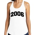 thumbnail image 2 of 2006 College Style Tank Top Fitted Racerback Women's X-Small White, 2 of 5