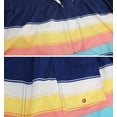 thumbnail image 3 of Men's Swim Shorts Tropical Swimwear Elastic Waist Drawstring Swimming Trunks (Navy, XL), 3 of 3