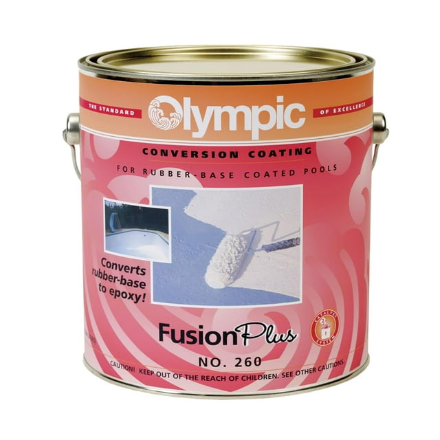 Peinture pour Piscine Olympique - Fusion Plus - 1 Gallon - Couche de transition Époxy à Base d'Eau pour Convertir le Caoutchouc en Fini Époxy.