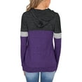 thumbnail image 5 of KISSMODA Womens Pullover Hoodie Jumper Sweatshirt Long sleeve Color Block Pocket Tunic Top Shirts, 5 of 7
