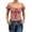 Red, variant on HUAXUN Women’s Red White Small Grid Gingham Off Shoulder Ruffle Trim Puff Short Sleeve Tie Front Hollow Cropped Oktoberfest Festival Casual Blouse (Red,L)